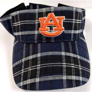 Auburn Tigers Top of the World Blue Plaid Visor Adjustable War Eagle NCAA